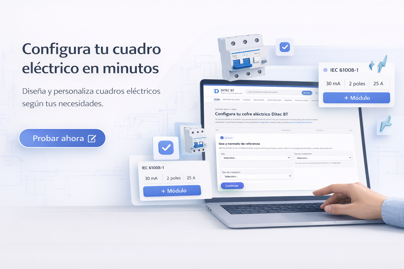 Asistente configurador: elige tu cofre en minutos